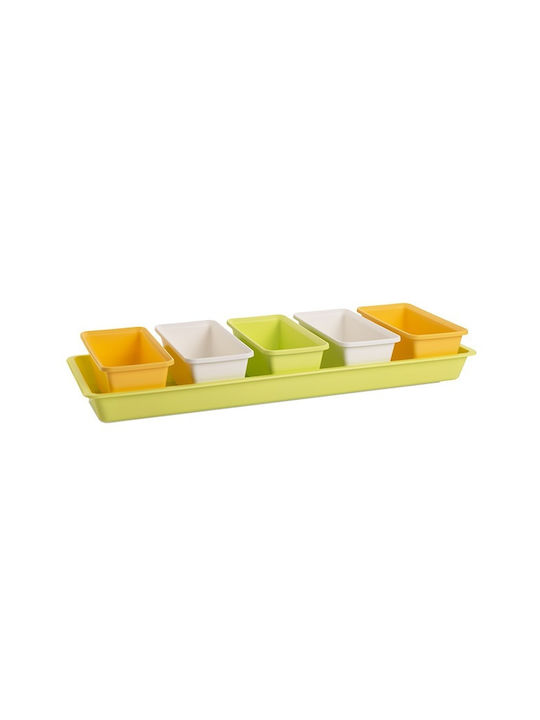 Hydrostab Minigarden Planter Set 2L Water 3.9L Soil 60x20x9cm Yellow-Orange