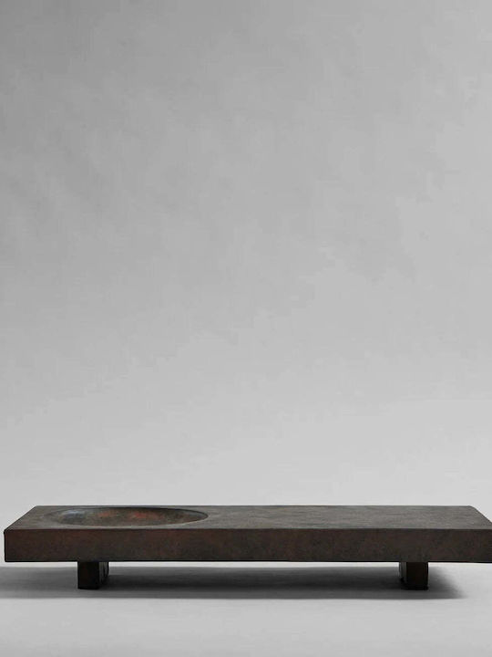 Διακοσμητική Πιατέλα Oka Tray Σκούρο Καφέ Ινώδες Σκυρόδεμα L45 W20 H6 Cm 101 Copenhagen