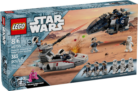 【るーく】StarWars Drop Empire Edition LEGO Star Wars Imperial Dropship Vs Rebel Scout Speeder Pentru 8+