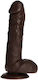 Toyz4lovers Glass Dildo with Balls and Suction Cup Brown 28cm