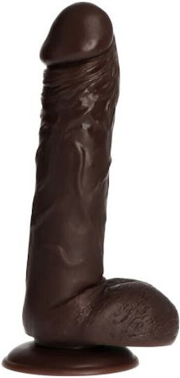 Toyz4lovers Glass Dildo with Balls and Suction Cup Brown 28cm