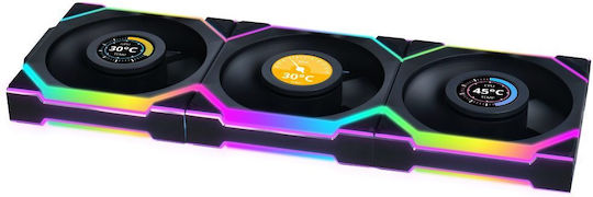 Lian Li UNIFAN SL Безжичен Вентилатор За Кутия 120мм (1900 Оборота / 58.08 CFM) С RGB Осветление 3 Бр