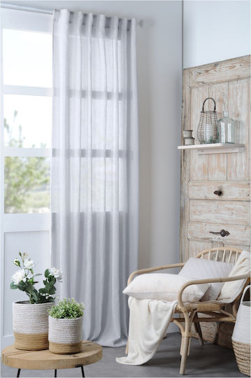 S-f Madrid Gray Curtain with Tab Top 140x280cm