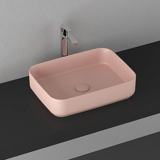 Isvea Countertop Sink Porcelain 50x36cm Salmon