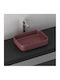 Isvea Επικαθήμενος Νιπτήρας Πορσελάνης 50x36cm Maroon Red