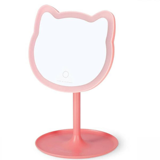 Legami Milano Makeup Mirror Tabletop with Light 17.5cm Pink