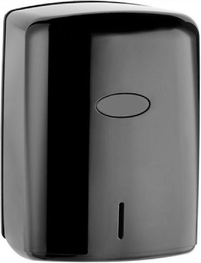Dispenser pentru prosoape de hârtie negru ABS, 1 rolă, diametru 22 cm