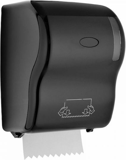 Paper Towel Roll Dispenser Made Abs Window Viewing Remaining Paper Level Maximum Diameter 21 Cm Black