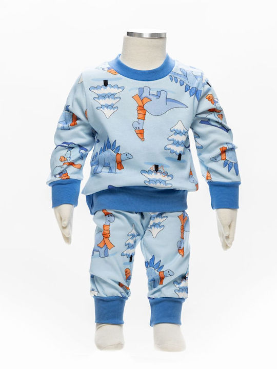 Galaxy Kinder Schlafanzug Winterlich Sky Blue