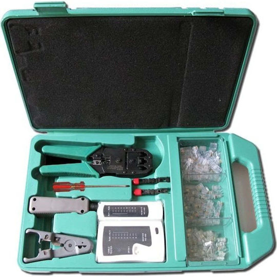 Xtendlan LAN Kit Crimping Pliers Cutter Punch Down Tool Tester Connectors RJ-11 12 45 Patch Panels