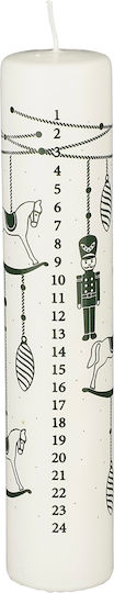 Edelman The translated Liquid template in German language: Weihnachtskerzen & Kerzenständer Kerze Weiß 25x5cm.