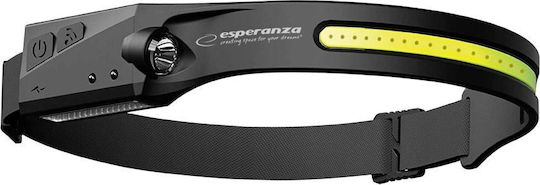 Esperanza Stirnlampe LED mit maximaler Helligkeit 240lm Athena Schwarz