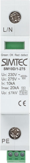 Überspannungsableiter D 1p 10ka Simtec Sm10d/1p 85301000