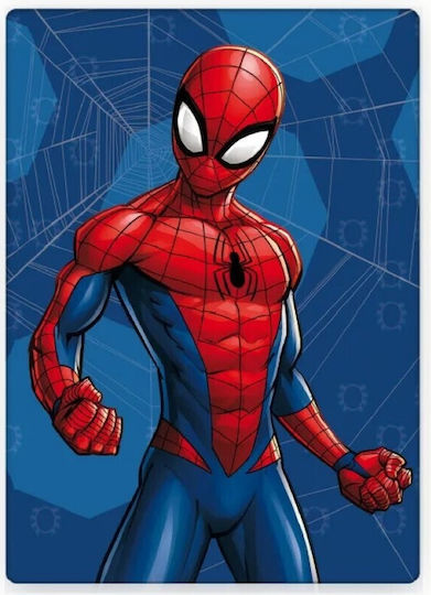 Marvel Pătură Spiderman Web Polar Albastru 100x140buc