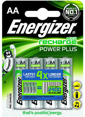 Energizer Aa/hr6 2000 Mah Rechargeable Accu Power Plus Ni-mh 4 Pcs