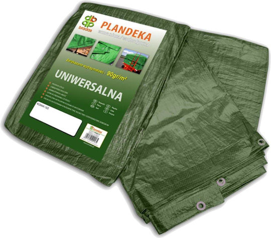 Reinforced Tarpaulin Green 90g 15 X 20m Bradas