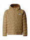 Reversible Perrito Kids Sports Coat Double Sided with Hood Khaki Stone