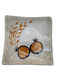 Glasplatte "Kallisti" 16x16 Ecru Gold