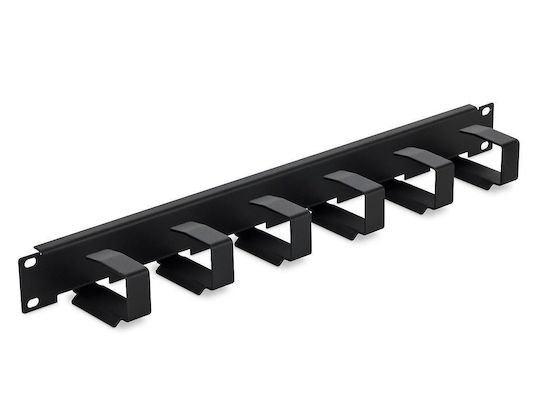 Triton 19" Patch Panel 1u 6x Patch Hook 70x27mm Black