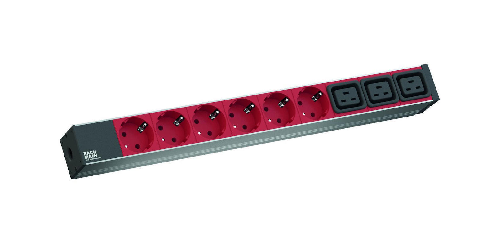 Bachmann Pdu 1u 19 Inch Rack Mount 6 Iec Outlets 3 X Iec Sockets Iec ...