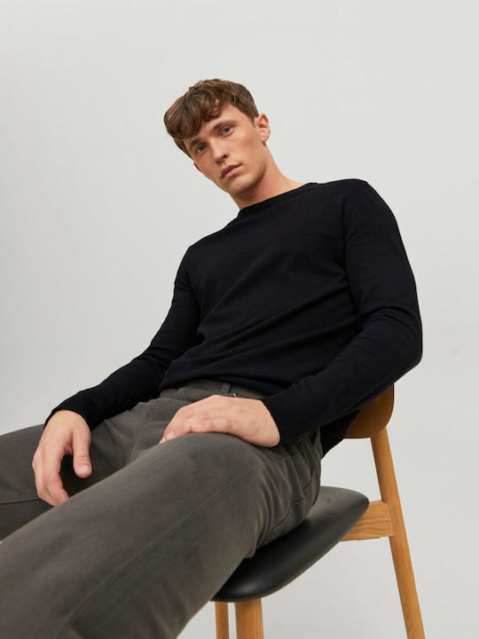Jack & Jones Emil Πουλόβερ Μακρυμάνικο Μαυρο