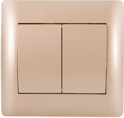 Elmark Rhyme Wall Switch Gold