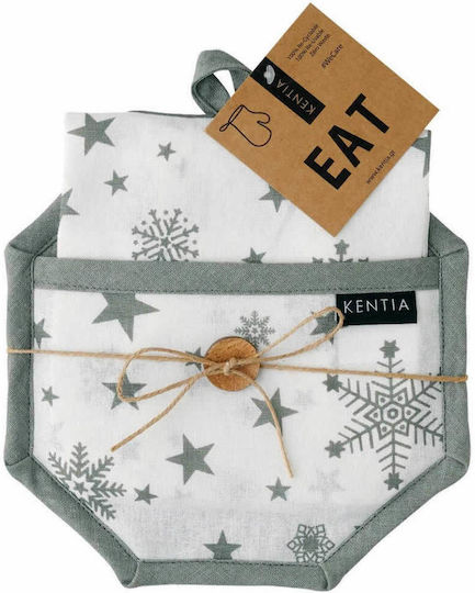 Kentia Snow Комплект Коледни Кърпи Д70xШ40см. 2бр