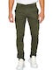 Ανδρικό Παντελόνι Cargo Regular Fit Dark Olive, Khaki