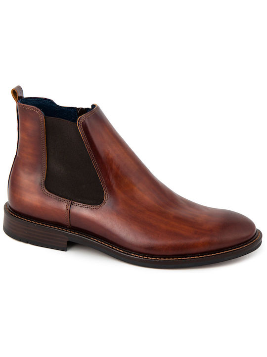 Damiani Leather Tabac Brown Men's Boots