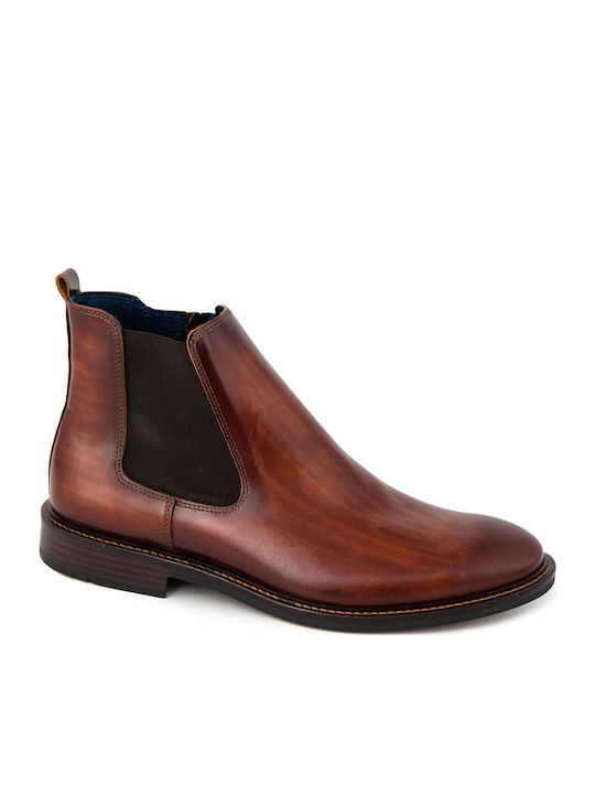 Chelsea Boots Oaktrak Herren Chelsea-Stiefel Hellbraun Leder - Größen 7 Bis 11, Bequem Zum Anziehen Pull On Boots