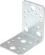 Elmark Γωνία Ραφιού από Μέταλλο σε Ασημί Χρώμα 50x50mm KL-01