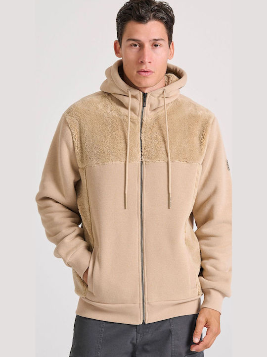 Sweatshirt with Hood Beige