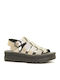 April S116 Sandale Casual Damă Anatomice de Piele Gladiator Negre