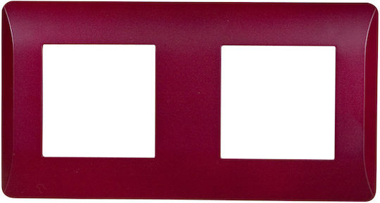 Elmark Schalterrahmen 2-fach in Burgundisch Farbe 06317