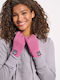 Rosa Wolle Handschuhe