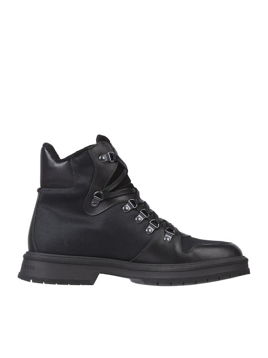 Tommy Hilfiger Piele Negru Ghete barbati