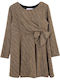 Girls Dress Long Sleeve Gold