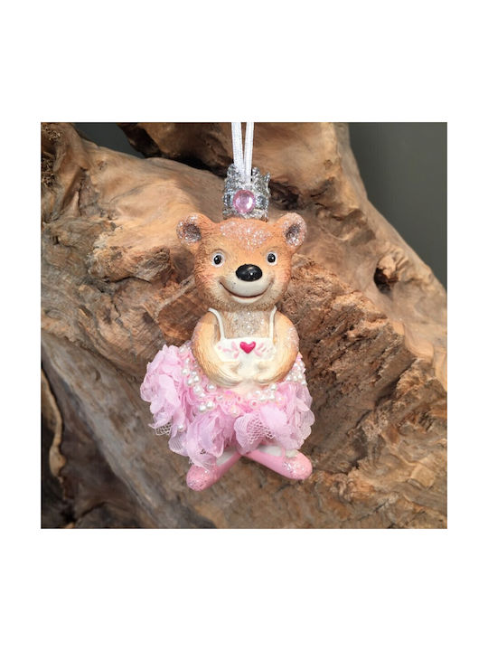 Hanging Ornament Bear Ceramic Pink