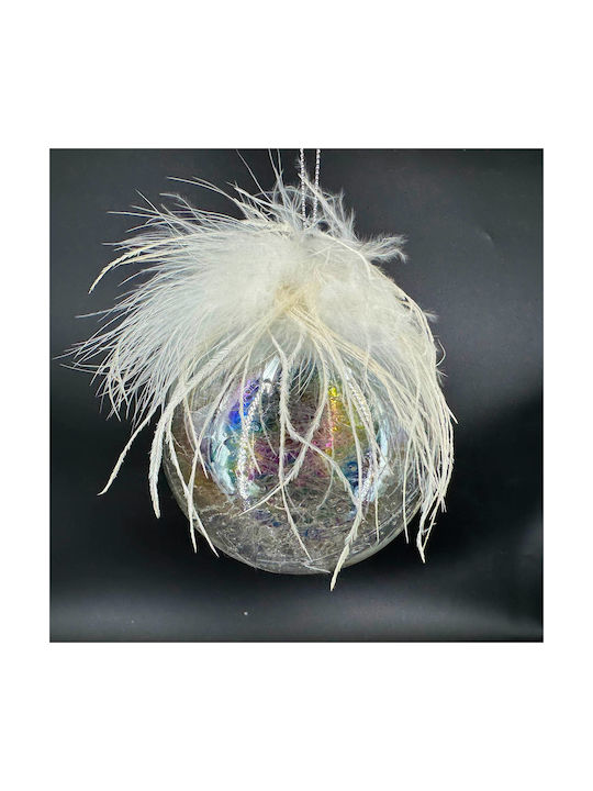 Hanging Ball Ornament Ornament Glass Transparent 8cm