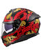 LS2 Stream II FF808 Drako Gloss Black/Red Motorcycle Helmet Full Face ECE 22.06 1550gr with Sunvisor