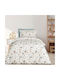 Das Home Sheet Set Single Cotton Farm Life Coffee, Grey, White 170x240cm 3pcs