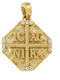 Kontopoulos Charm Talisman Konstantin mit Steinen aus 14K Gold mit Zirkon