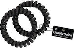 Beauty Salon Coil Scrunchies Black 2pcs