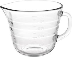 Cană pentru Lapte Graduată din Sticlă pentru Spumare Lapte Cappuccino Stil Barista Mâner 500 Ml