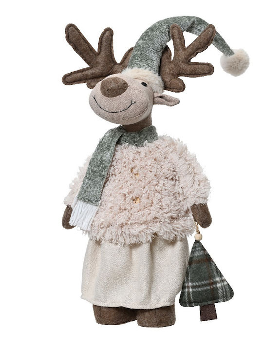 Kaemingk Christmas Plush Figure Deer Beige Height 82cm