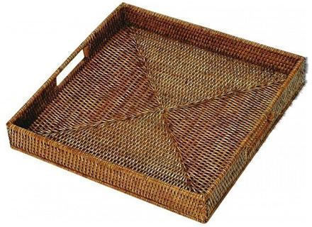 Rattan Square Decorative Tray Toba