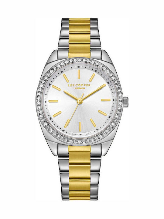 Lee Cooper Γυναικείο Ρολόι 32mm Μπαταρίας με Χρυσό Μεταλλικό Μπρασελέ
