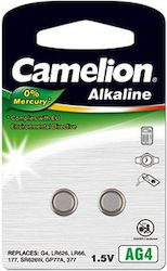 Camelion Ag4 Lr66 Lr626 377 Alkaline Button Cell 2 Pcs