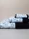 White Fabric Πετσέτα Προσώπου Elysian 50x100εκ. Μαύρη Βάρους 600gr/m²