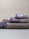 White Fabric Bath Towel Betsy 70x140cm Coffee Weight 500gr/m²